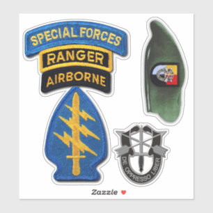 Army 3rd Special Forces Group Green Berets contour Sticker