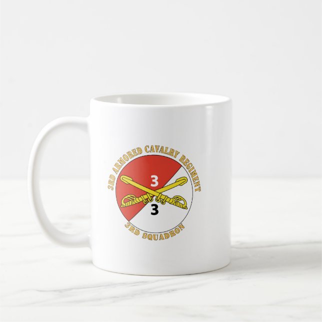 Army - 3rd Squadron - 3rd Armored Cavalry Regiment Coffee Mug (Left)