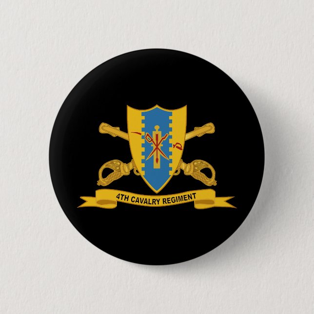 Army - 4th Cavalry Regiment w Br - Ribbon Button (Front)