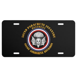 Army - 502nd PIR - 101st Airborne Division License Plate
