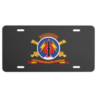 Army - 56th Field Artillery Command License Plate