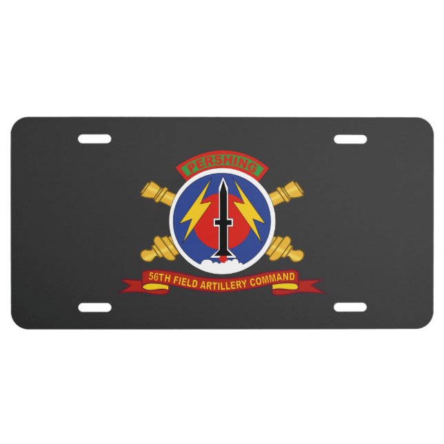 Army - 56th Field Artillery Command License Plate (Front)