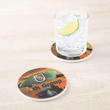 Army 5th SFGA Special Forces Green Berets SFG Vets Coaster Army 5th SFGA Special Forces Green Berets SFG Vets Coaster