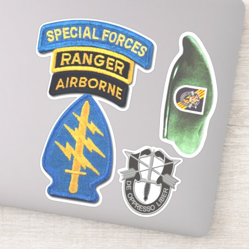 Army 5th Special Forces Group Green Berets contour Sticker