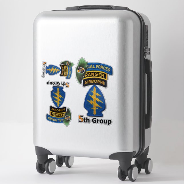 Army 5th Special Forces Group SFG contour stickers (Suitcase)
