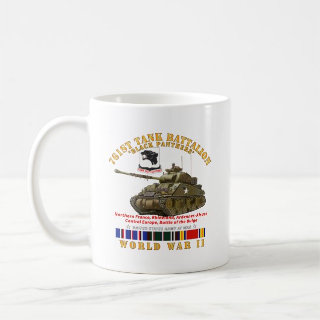 Army - 761st Tank Battalion - Black Panter Coffee Mug (Left)