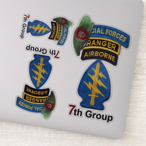 Army 7th Special Forces Group SFG contour stickers