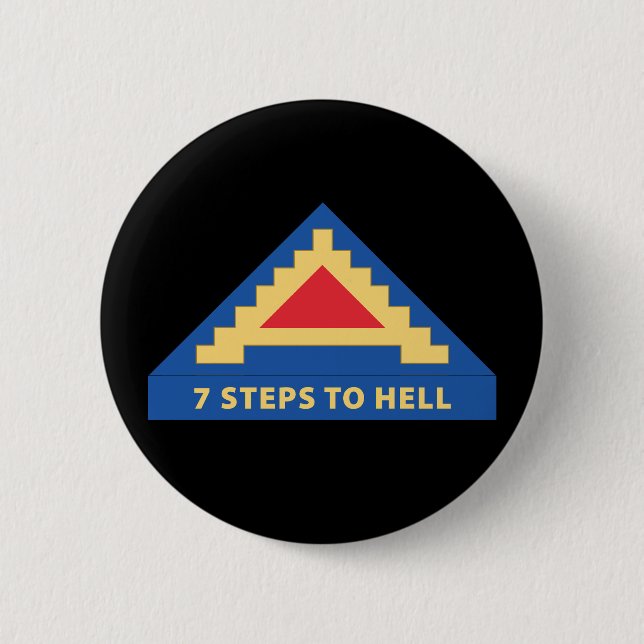 Army - 7th United States Army  w 7 Steps to Hell Button (Front)