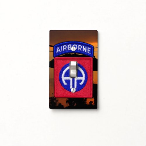 Army 82nd ABN DIV Airborne Division veterans vets Light Switch Cover