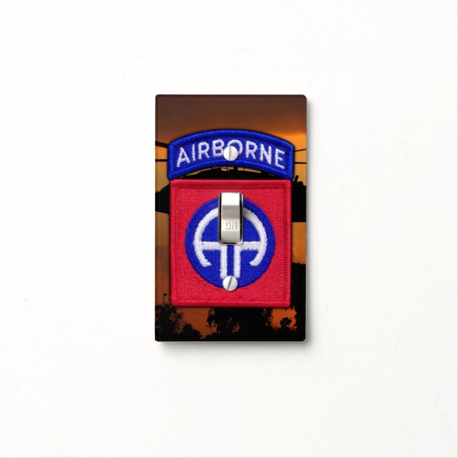 Army 82nd ABN DIV Airborne Division veterans vets Light Switch Cover (In Situ)
