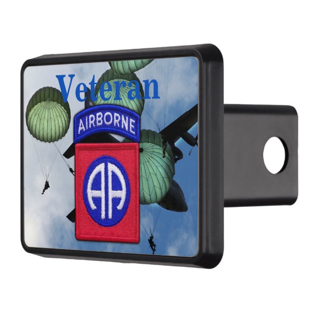 Army 82nd ABN DIV Airborne Veterans Vets Hitch Cover (Left)