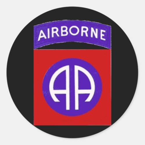 Army 82nd Airborne Classic Round Sticker