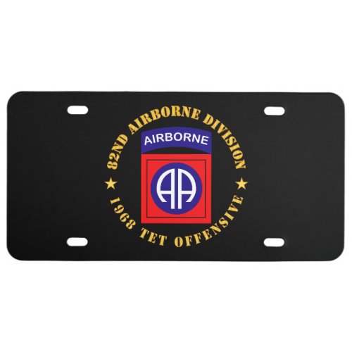 Army _ 82nd Airborne Division _ 1967 Detroit Riots License Plate