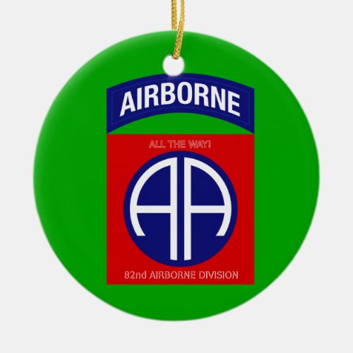Army 82nd Airborne Division Ceramic Ornament