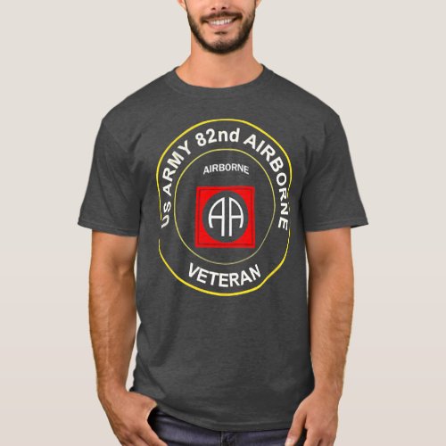 Army 82nd Airborne Division Paratrooper Veteran Fl T_Shirt