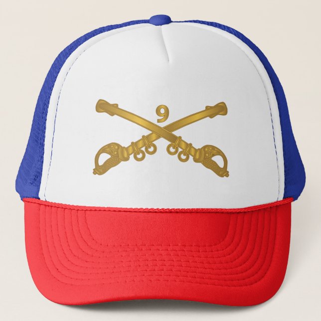 Army - 9th Cavalry Branch wo Txt Trucker Hat (Front)