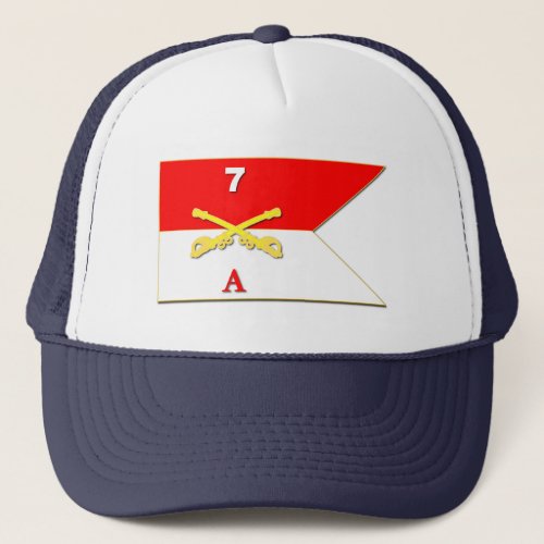 Army _ A Co Guidon _ 7th Cavalry T_Shirt Trucker Hat