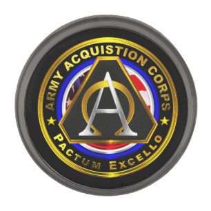 Army Acquisition Corps Gunmetal Finish Lapel Pin