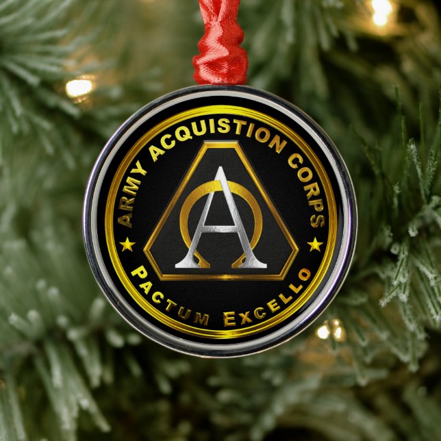 Army Acquisition Corps Metal Ornament (Tree)