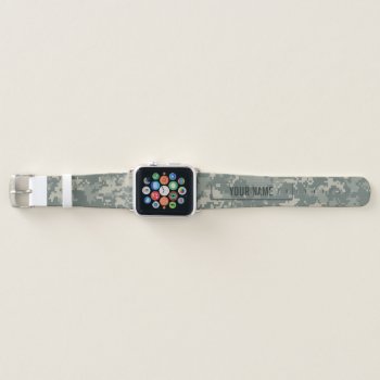Army Acu Camouflage Customizable Apple Watch Band by staticnoise at Zazzle