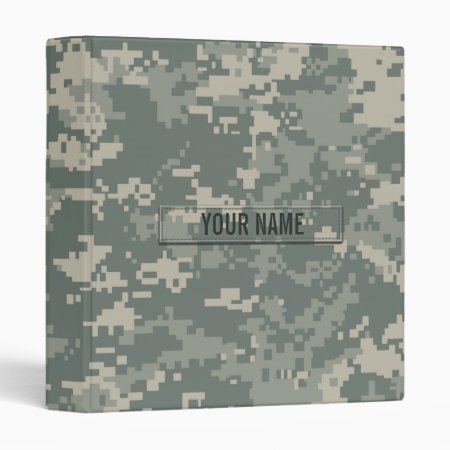 Army Acu Camouflage Customizable Binder