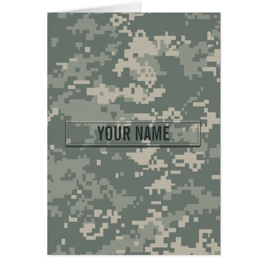 Army ACU Camouflage Customizable Cards (Front)