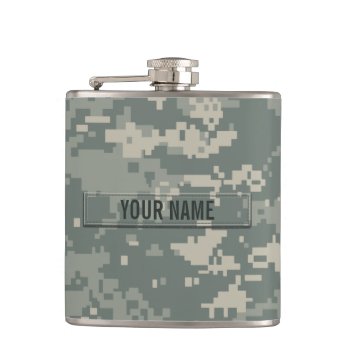 Army Acu Camouflage Customizable Hip Flask by staticnoise at Zazzle