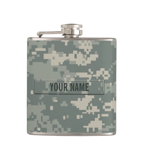 Army ACU Camouflage Customizable Hip Flask