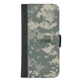 Army Acu Camouflage Customizable Iphone 8/7 Plus Wallet Case by staticnoise at Zazzle