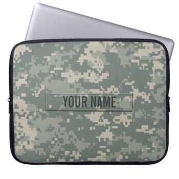 Army Acu Camouflage Customizable Laptop Sleeve by staticnoise at Zazzle