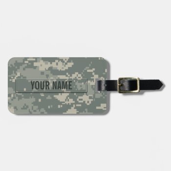 Army Acu Camouflage Customizable Luggage Tag by staticnoise at Zazzle