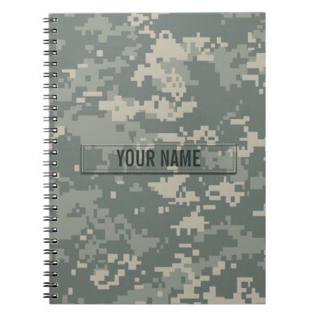 Army Acu Camouflage Customizable Notebook