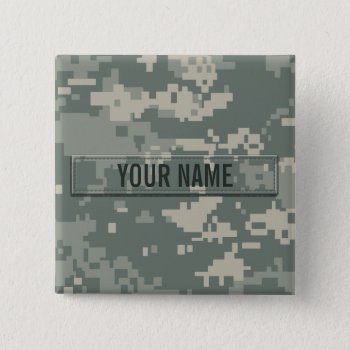 Army Acu Camouflage Customizable Pinback Button by staticnoise at Zazzle