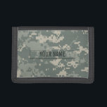 Army ACU Camouflage Customizable Tri-fold Wallet<br><div class="desc">The digital camouflage pattern as seen on modern army soldiers' uniforms.</div>