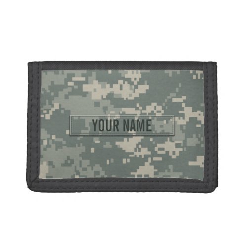 Army ACU Camouflage Customizable Tri_fold Wallet