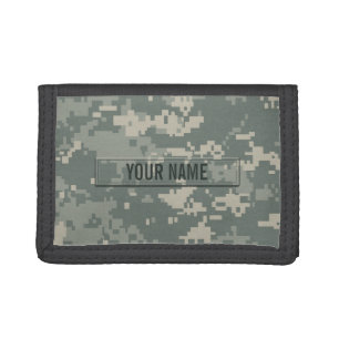 Army ACU Camouflage Customizable Trifold Wallet