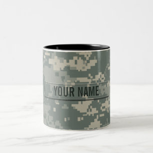 Army ACU Camouflage Customizable Two-Tone Coffee Mug
