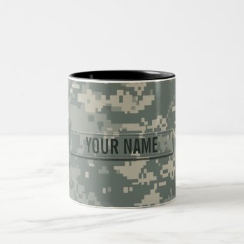 Army Acu Camouflage Customizable Two-tone Coffee Mug by staticnoise at Zazzle