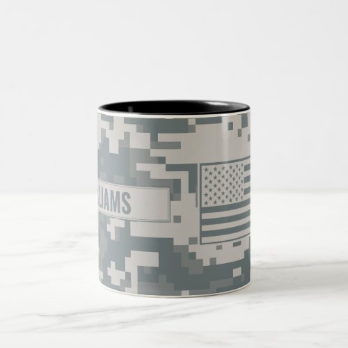 Army ACU Camouflage Customizable  Two_Tone Coffee Mug