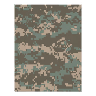 Army ACU Camouflage Letterhead Design