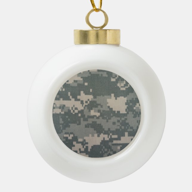 ARMY ACU CERAMIC BALL CHRISTMAS ORNAMENT (Front)