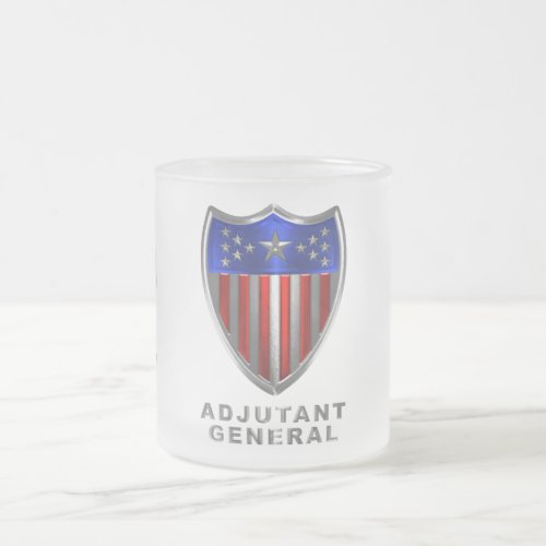 Army Adjutant General Corps Frosted Glass Coffee Mug