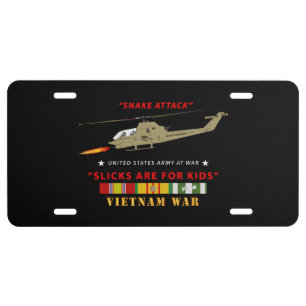 Army - AH-1 Cobra - Snake Attack - Slicks are for License Plate