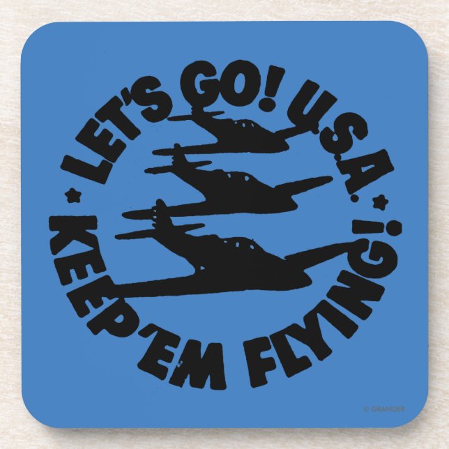 Army Air Corps Poster, 1941 Drink Coaster (Front)