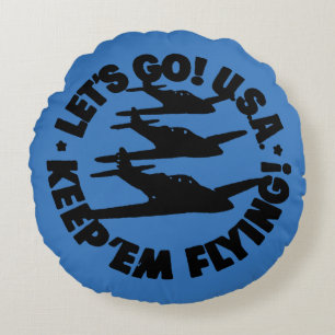 Army Air Corps Poster, 1941 Round Pillow