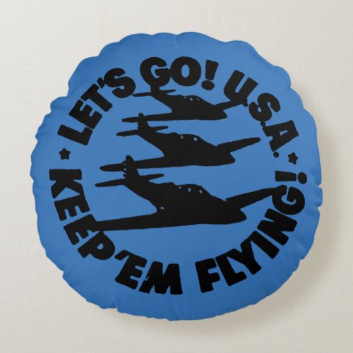 Army Air Corps Poster 1941 Round Pillow