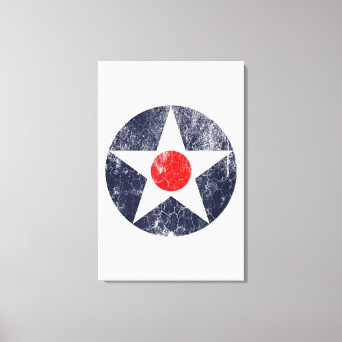 ARMY AIR CORPS ROUNDEL US AIR FORCE INSIGNIA CANVAS PRINT