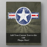 Army Air Corps Vintage Star Patriotic Plaque