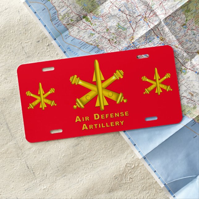 Army Air Defense Artillery License Plate (In Situ)
