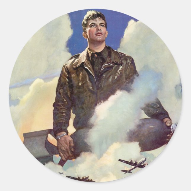 Army Air Forces Classic Round Sticker (Front)